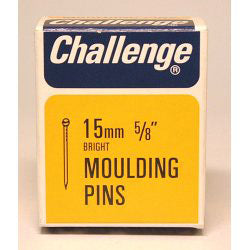 Challenge Moulding Pins (Veneer Pins) - Bright Steel (Box Pack) 15mm