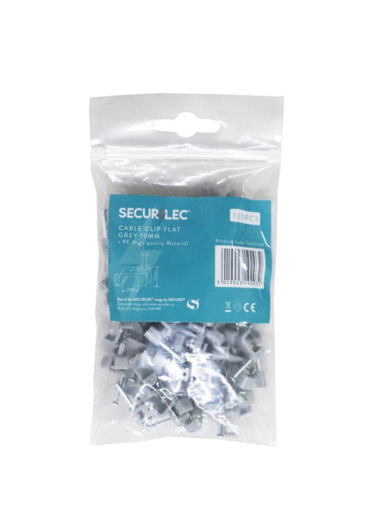 Cable Clips Flat Grey