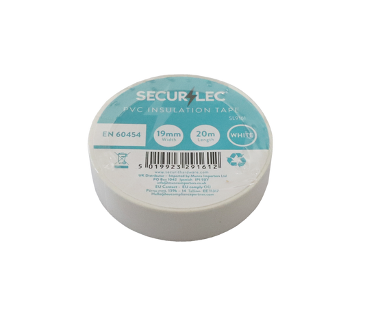 Securlec PVC Insulation Tape Pack 10 White 20m