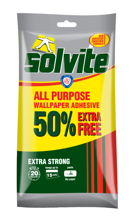 Solvite All Purpose Wallpaper Adhesive 10 Roll Plus 50%