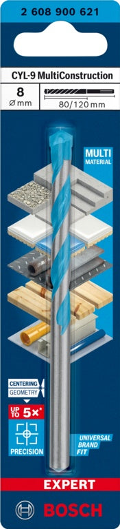 Bosch Multi Purpose Drill Bit 8 x 80 x 120