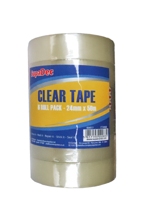 SupaDec Clear Tape Single Roll