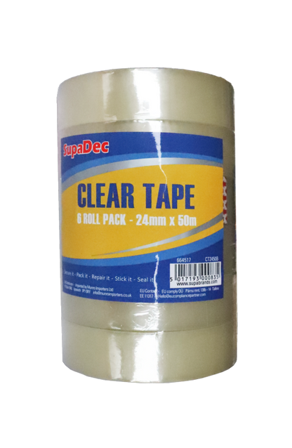 SupaDec Clear Tape Single Roll
