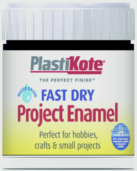 PlastiKote Fast Dry Enamel Brush On Matt Black - 59ml Bottle