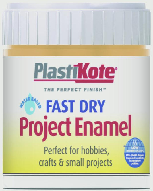 PlastiKote Fast Dry Enamel Brush On Sunshine Yellow - 59ml Bottle