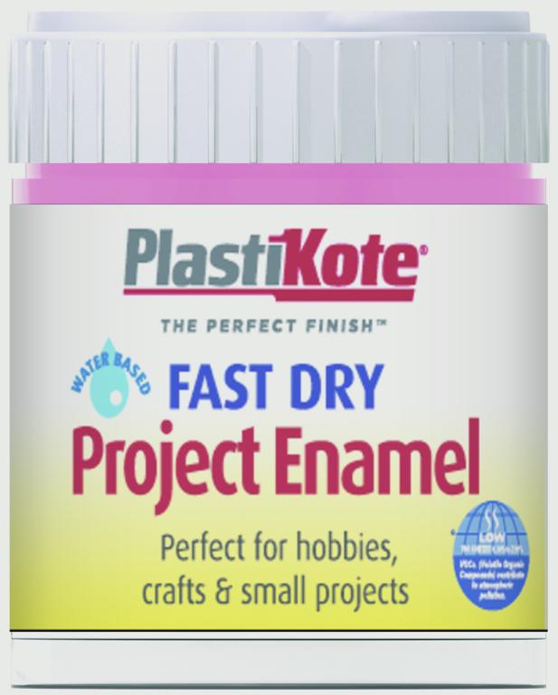 PlastiKote Fast Dry Enamel Brush On Hot Pink - 59ml Bottle