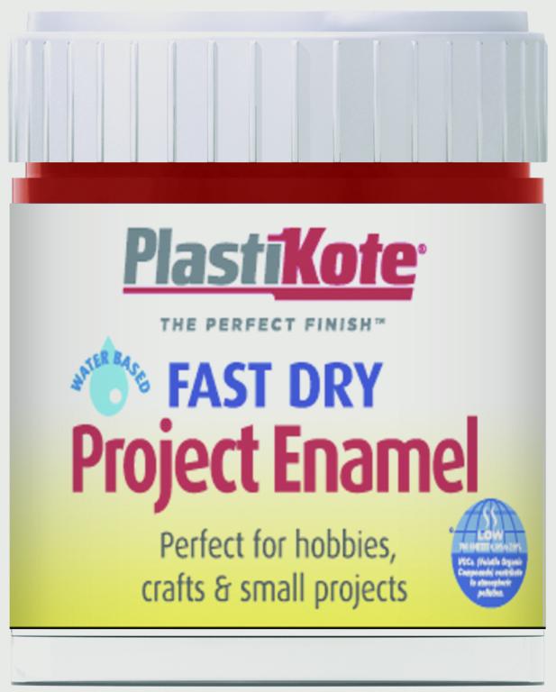 PlastiKote Fast Dry Enamel Brush On Red Metallic - 59ml Bottle
