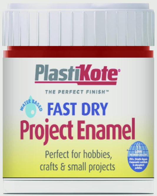 PlastiKote Fast Dry Enamel Brush On Red Metallic - 59ml Bottle