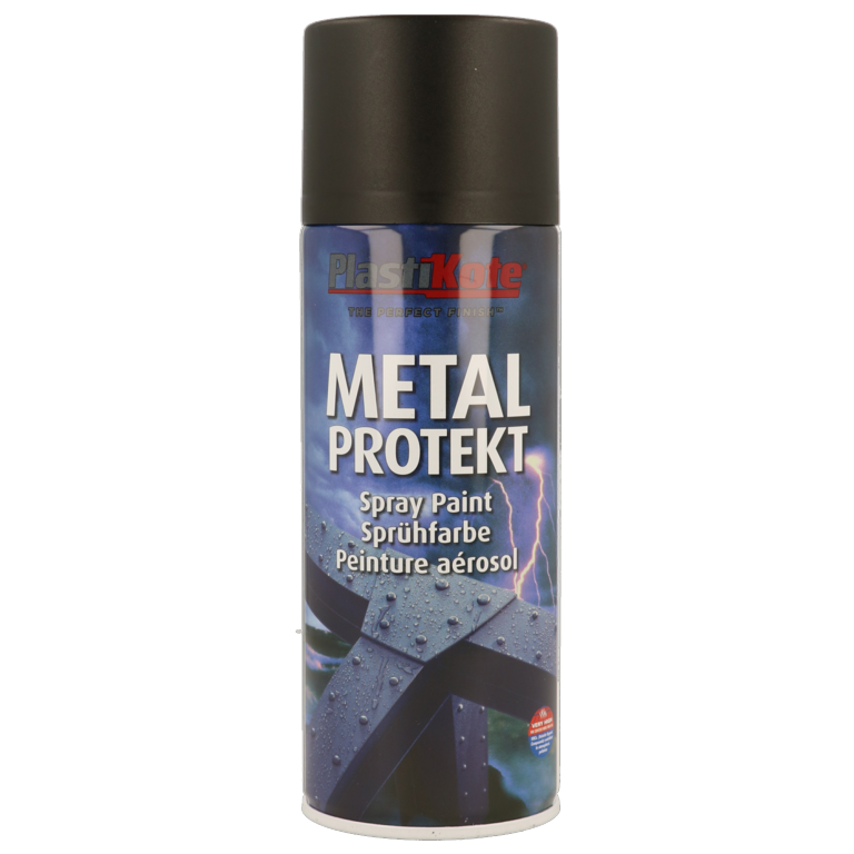 PlastiKote Metal Protekt Paint 400ml Aerosol Matt Black