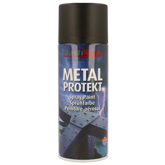 PlastiKote Metal Protekt Paint 400ml Aerosol Matt Black
