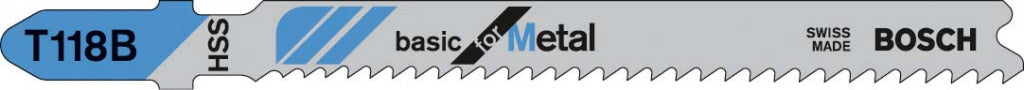 Bosch T118B Basic Metal Blade for Jigsaw 14 TPI Pack 5