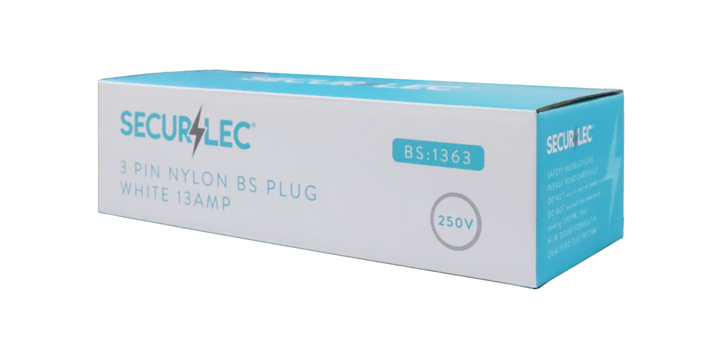 Securlec 3 Pin Nylon BS Plug White 13 Amp 250V