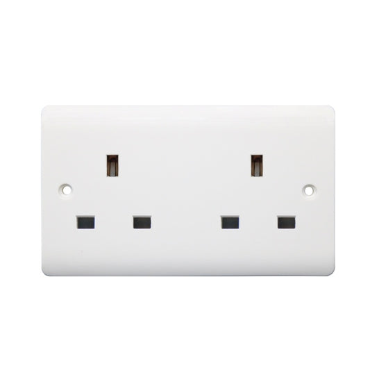 2 Gang Unswitched Socket