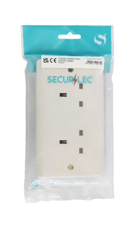 2 Gang Unswitched Socket
