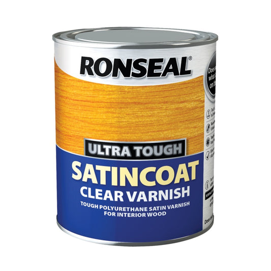Ronseal Ultra Tough Varnish Satin Coat 750ml