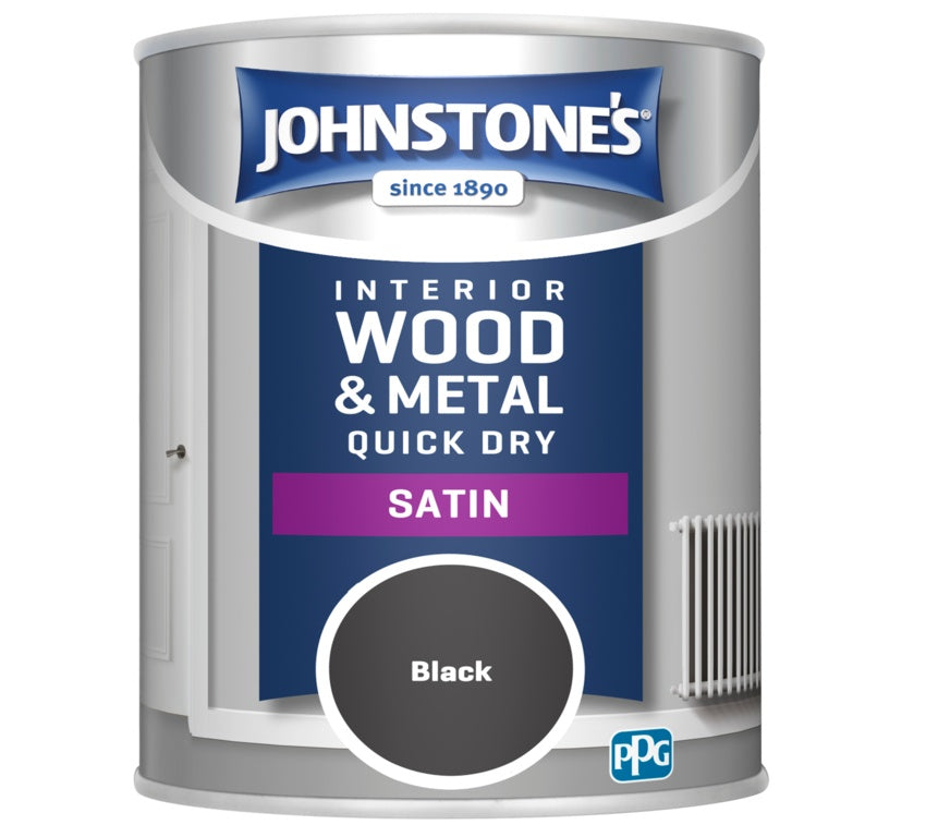 Johnstones Quick Dry Satin 750ml Black