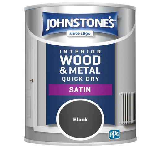 Johnstones Quick Dry Satin 750ml Black