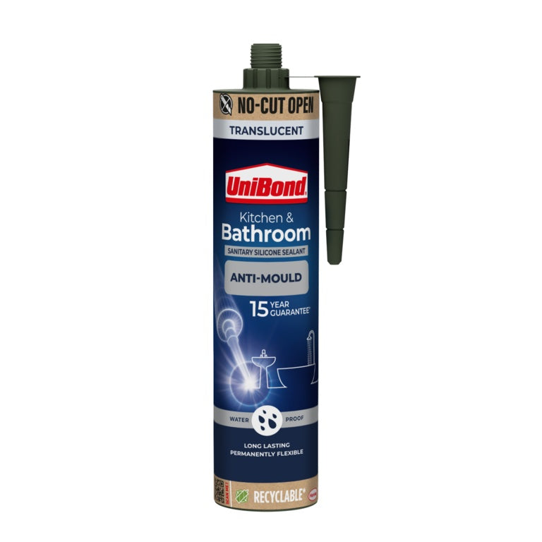 UniBond Anti-Mould Kitchen & Bathroom Sealant Translucent