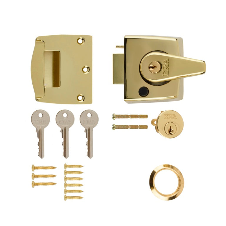 Era Double Locking Nightlatch 40mm Finish: Brass Effect Body - Brass Cylinder