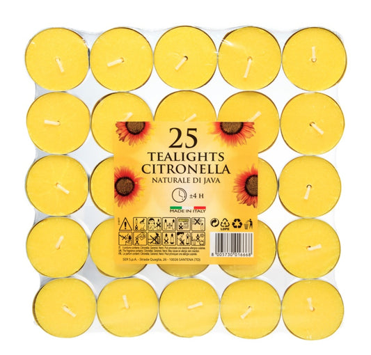 Prices Candles Tealights Pack 25 Citronella