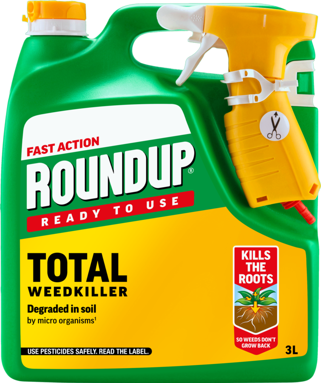 Roundup Fast Action Ready To Use Weedkiller 3L