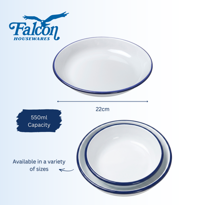 Falcon Pasta/Rice Plate - Traditional White 22cm x 3.5D