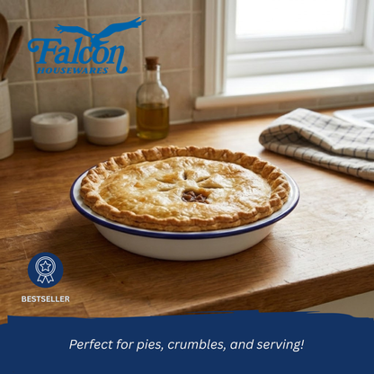 Falcon Round Pie Dish - Traditional White 22cm x 4.5D