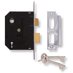 Union 2 Lever Mortice Lock Chrome Finish - 2.5"