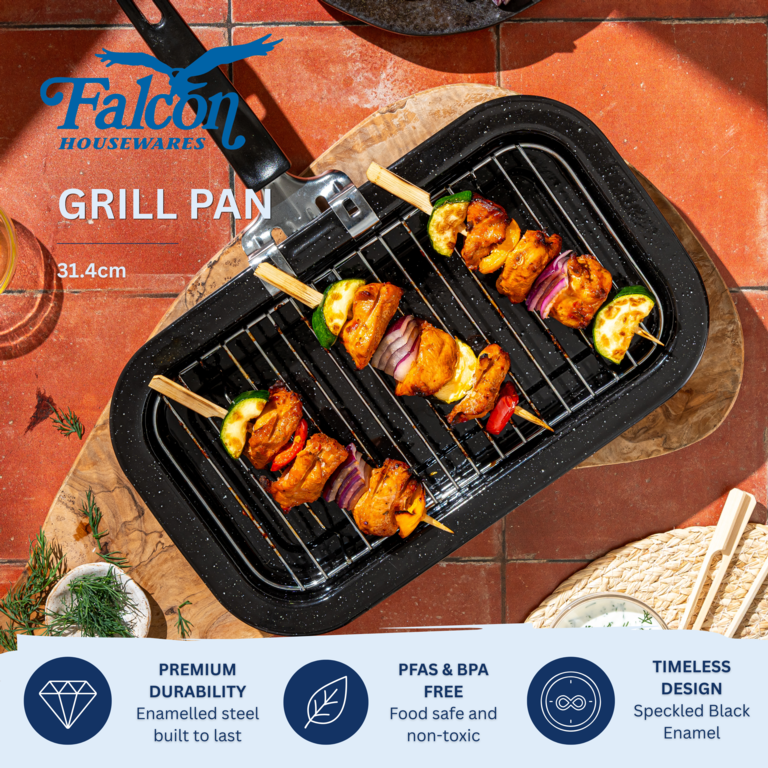 Falcon Black Enamel Mini Grill Pan