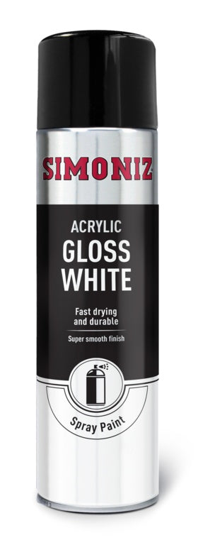 Simoniz Spray Paint - Gloss White (Aerosol)