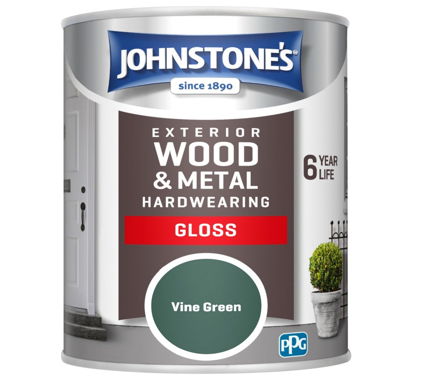 Johnstones Exterior Hardwearing Gloss 750ml Vine Green