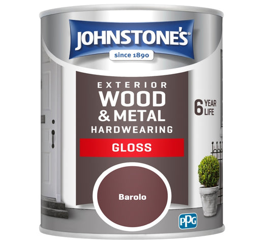 Johnstones Exterior Hardwearing Gloss 750ml Barolo