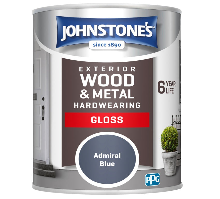 Johnstones Exterior Hardwearing Gloss 750ml Admiral Blue