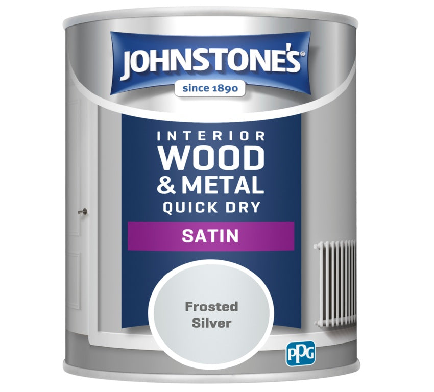 Johnstones Quick Dry Satin 750ml Frosted Silver
