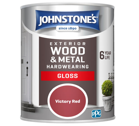 Johnstones Exterior Hardwearing Gloss 750ml Victory Red