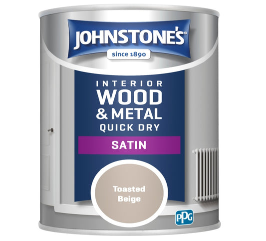 Johnstones Quick Dry Satin 750ml Toasted Beige