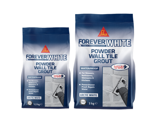 Sika Forever White Powder Wall Tile Grout 1.2kg Arctic White