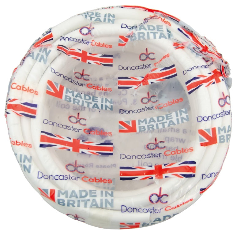 Doncaster Cable 3 Core Round Flex White