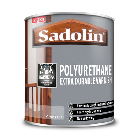 Sadolin Polyurethane Extra Durable Varnish Clear Satin 1L