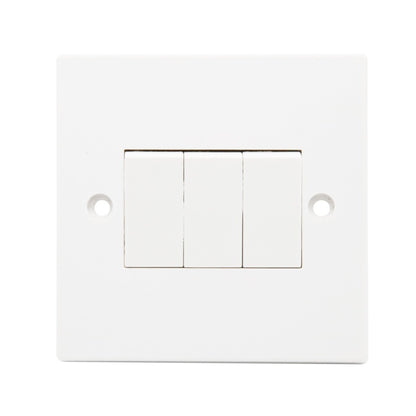 Securlec Square 3 Gang 2 Way Light Switch