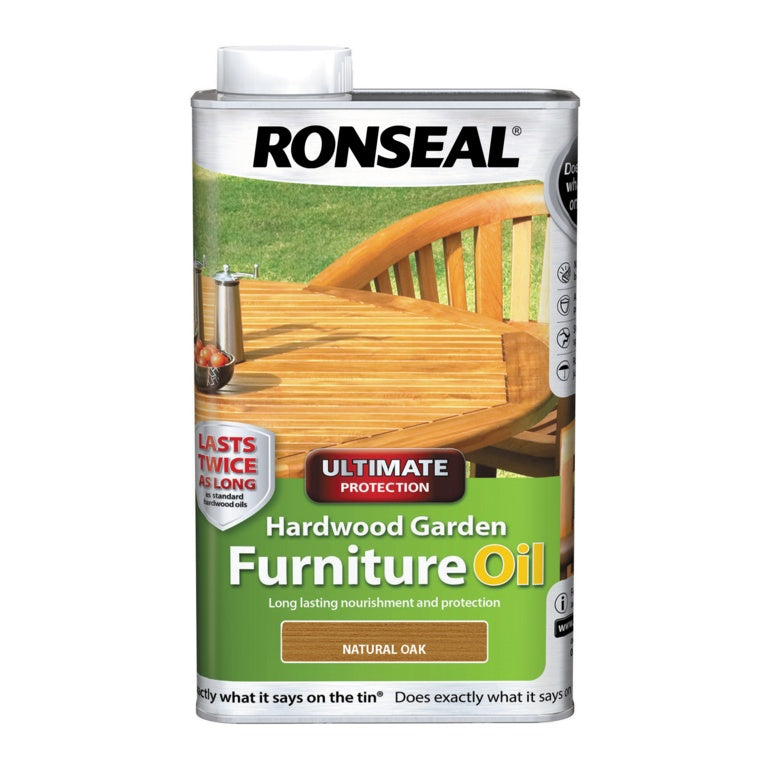 Ronseal Hardwood Furniture Oil 1L Natural Oak