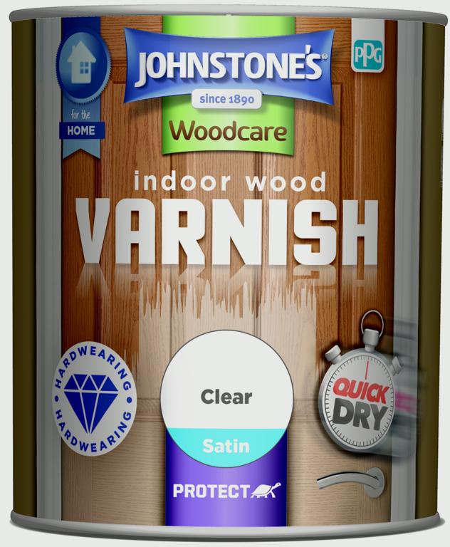 Johnstones Indoor Wood Varnish - Clear Satin 750ml
