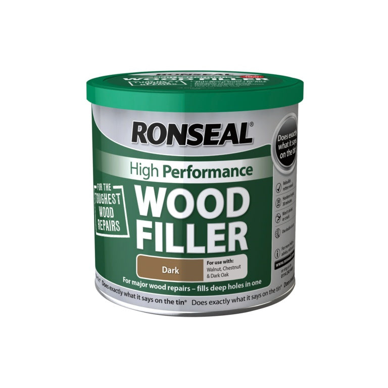 Ronseal High Performance Wood Filler 550g Dark