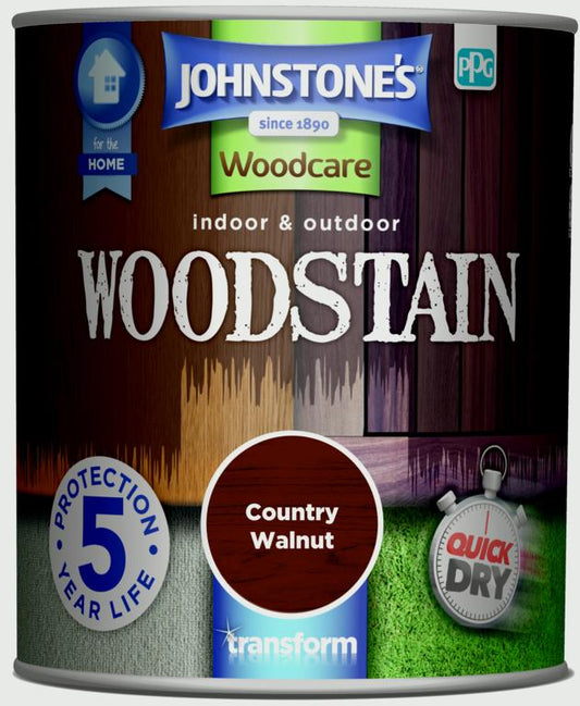 Johnstones Indoor & Outdoor Woodstain 750ml Walnut