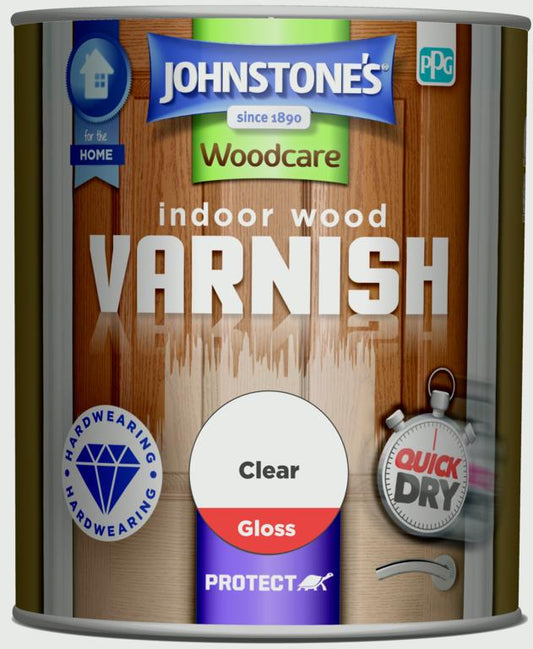 Johnstones Indoor Wood Varnish - Clear Gloss 750ml