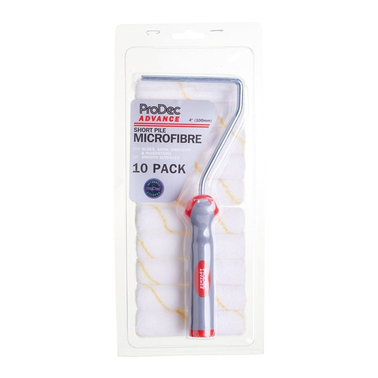 ProDec Short Pile Microfibre Roller & Frame (10 Pack)