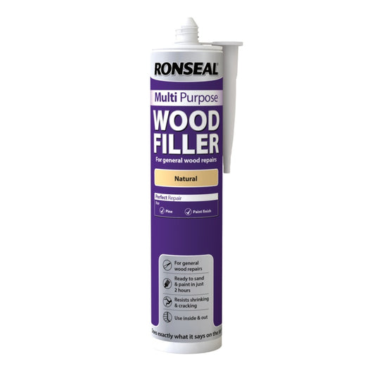 Ronseal Multi Purpose Wood Filler Cartridge 310ml Natural
