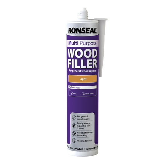Ronseal Multi Purpose Wood Filler Cartridge 310ml Light