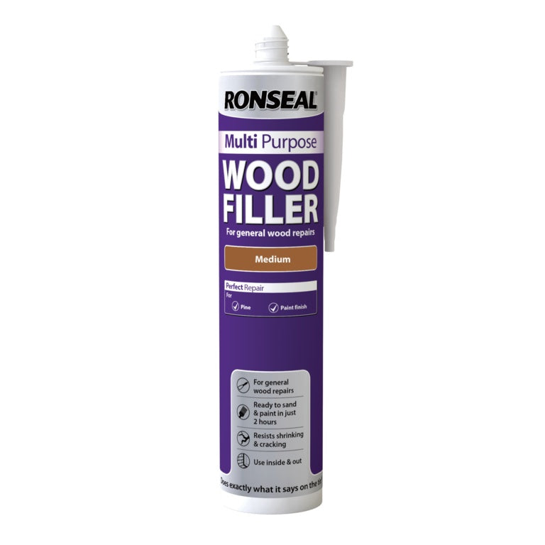 Ronseal Multi Purpose Wood Filler Cartridge 310ml Medium