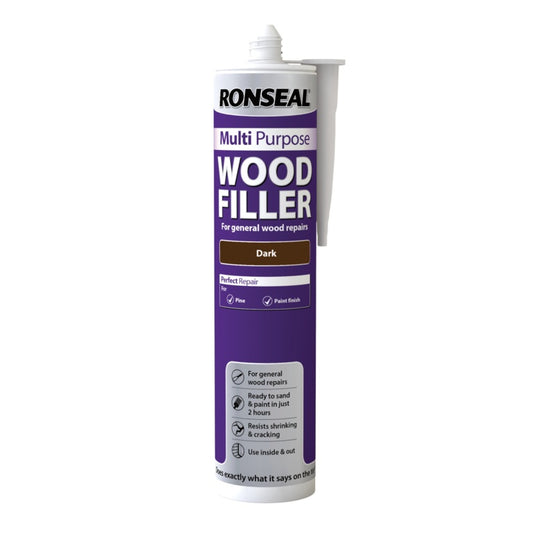 Ronseal Multi Purpose Wood Filler Cartridge 310ml Dark